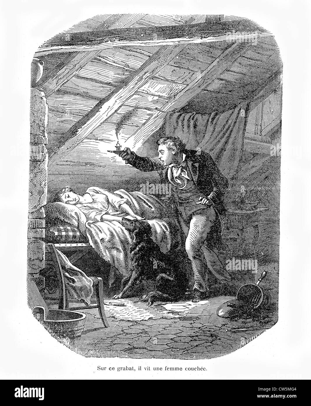 Noir : l'histoire d'un chien Banque D'Images