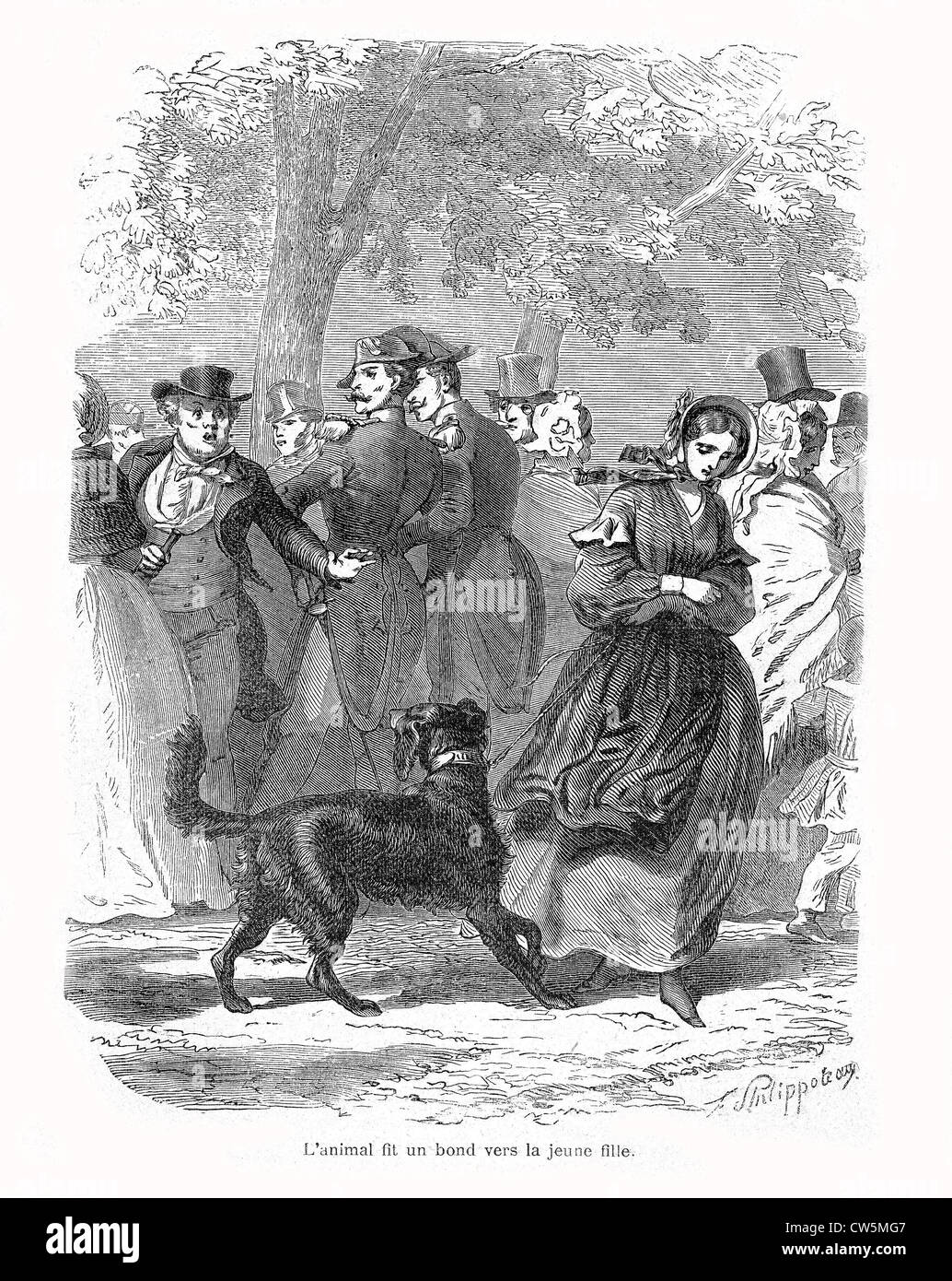 Noir : l'histoire d'un chien Banque D'Images