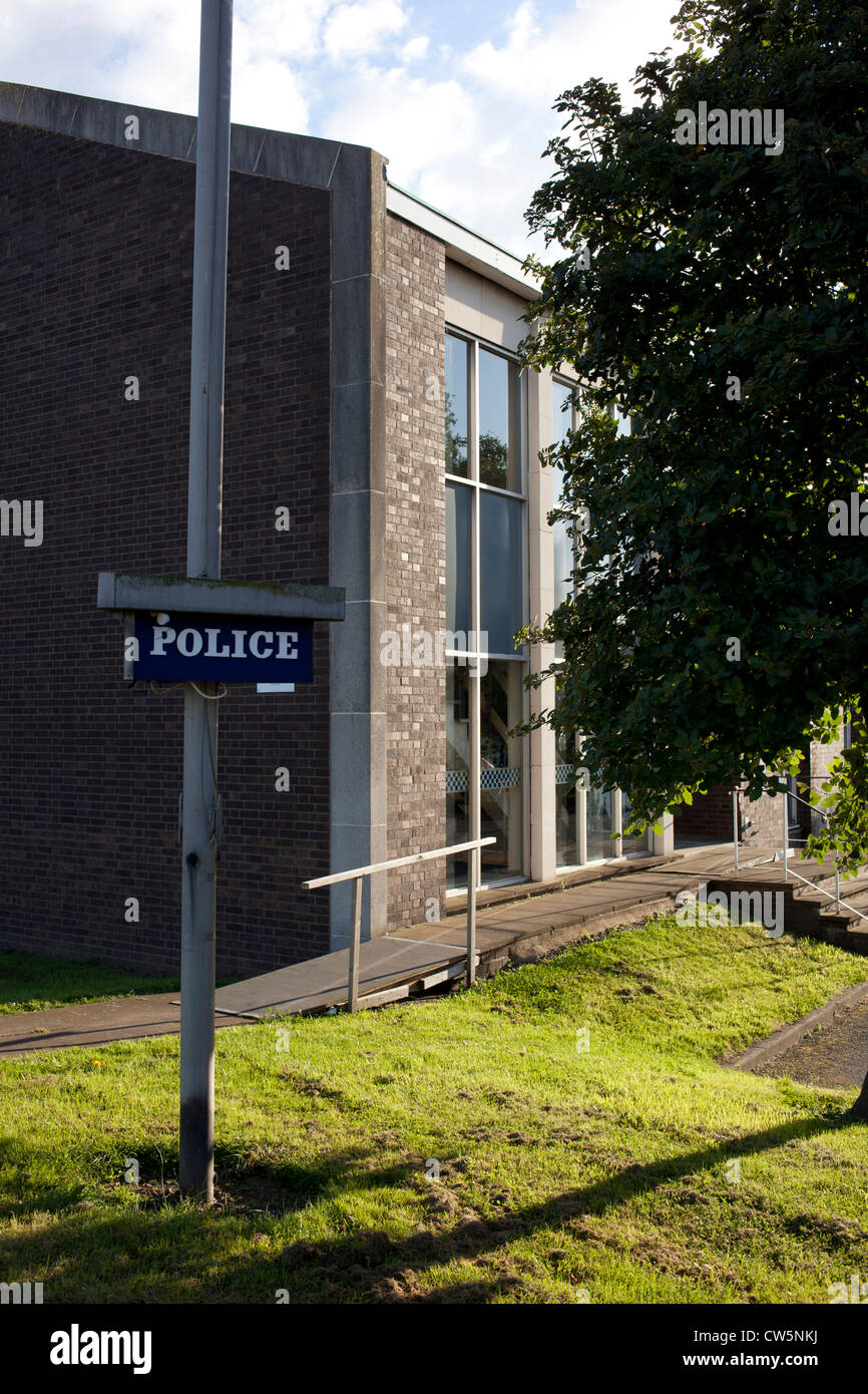 Atherstone de Police, Sheepy Road. La police a été fermée en 2012. Banque D'Images