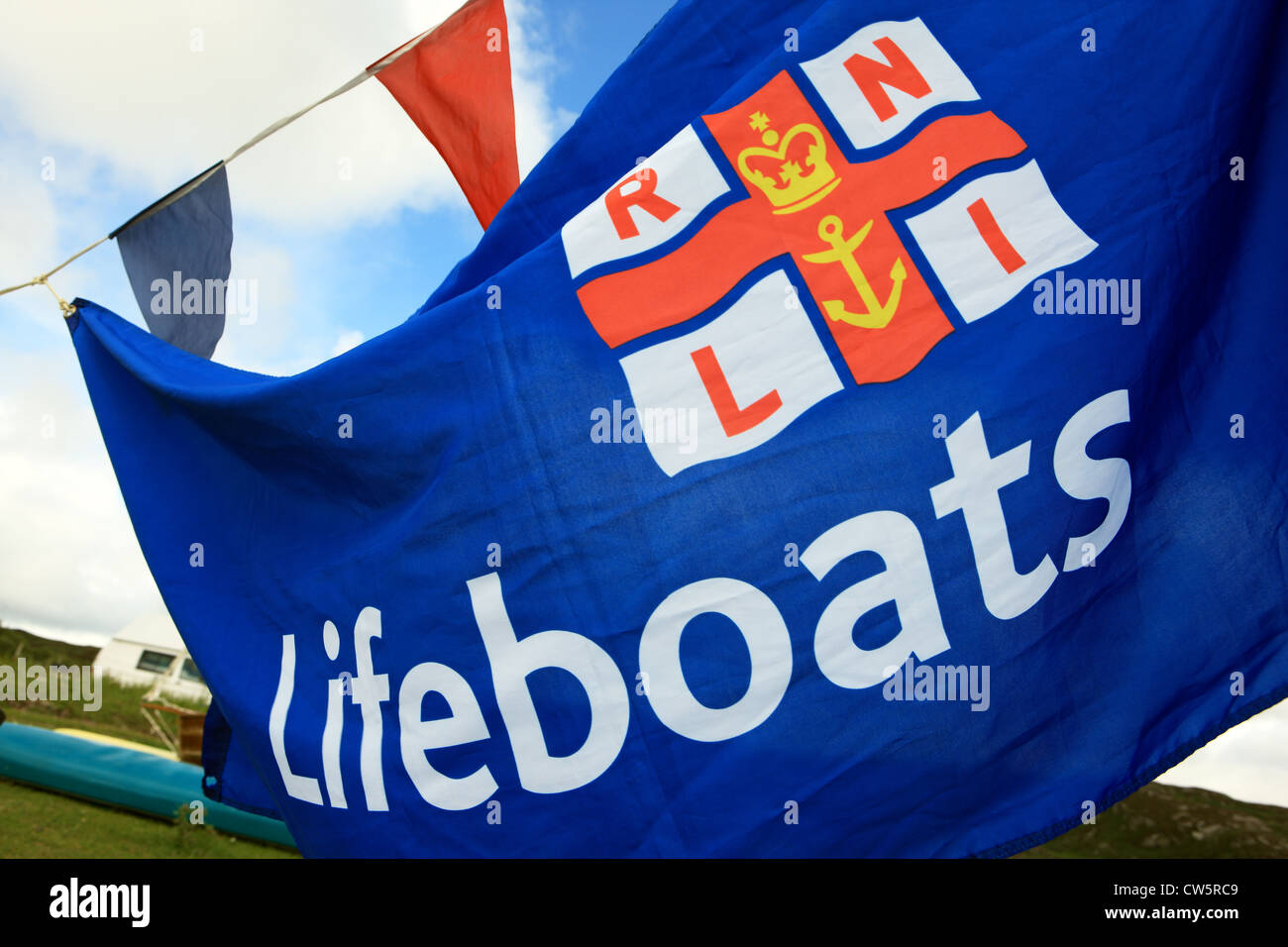 Drapeau de sauvetage de la RNLI Banque D'Images