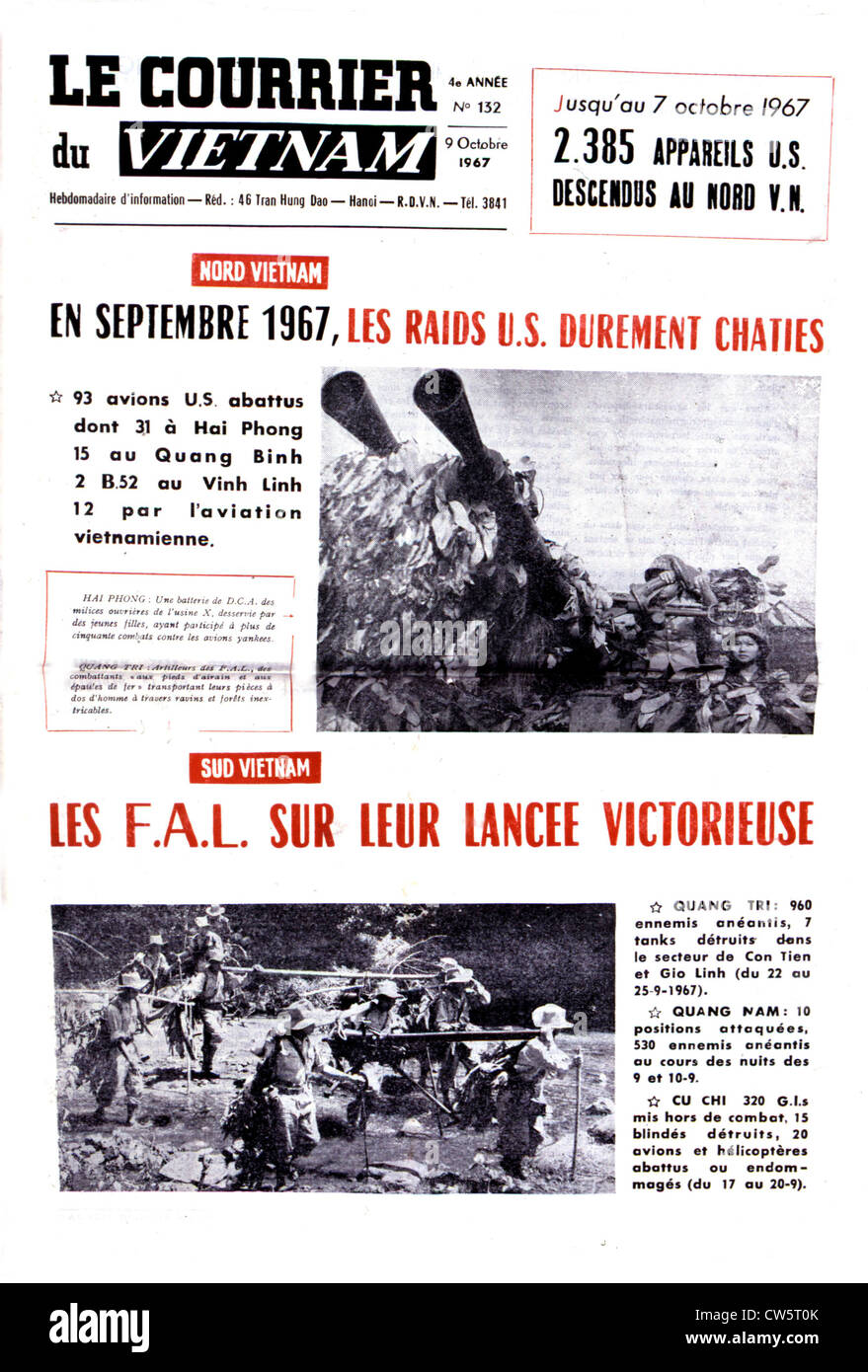 Guerre du Vietnam, journal "Le Courrier du Vietnam', 1967 Banque D'Images