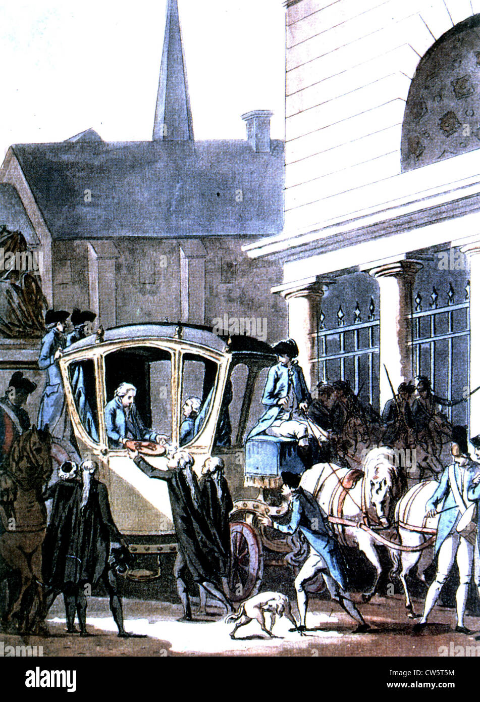 Janinet, Louis XVI, roi de France, l'entrée Paris Banque D'Images