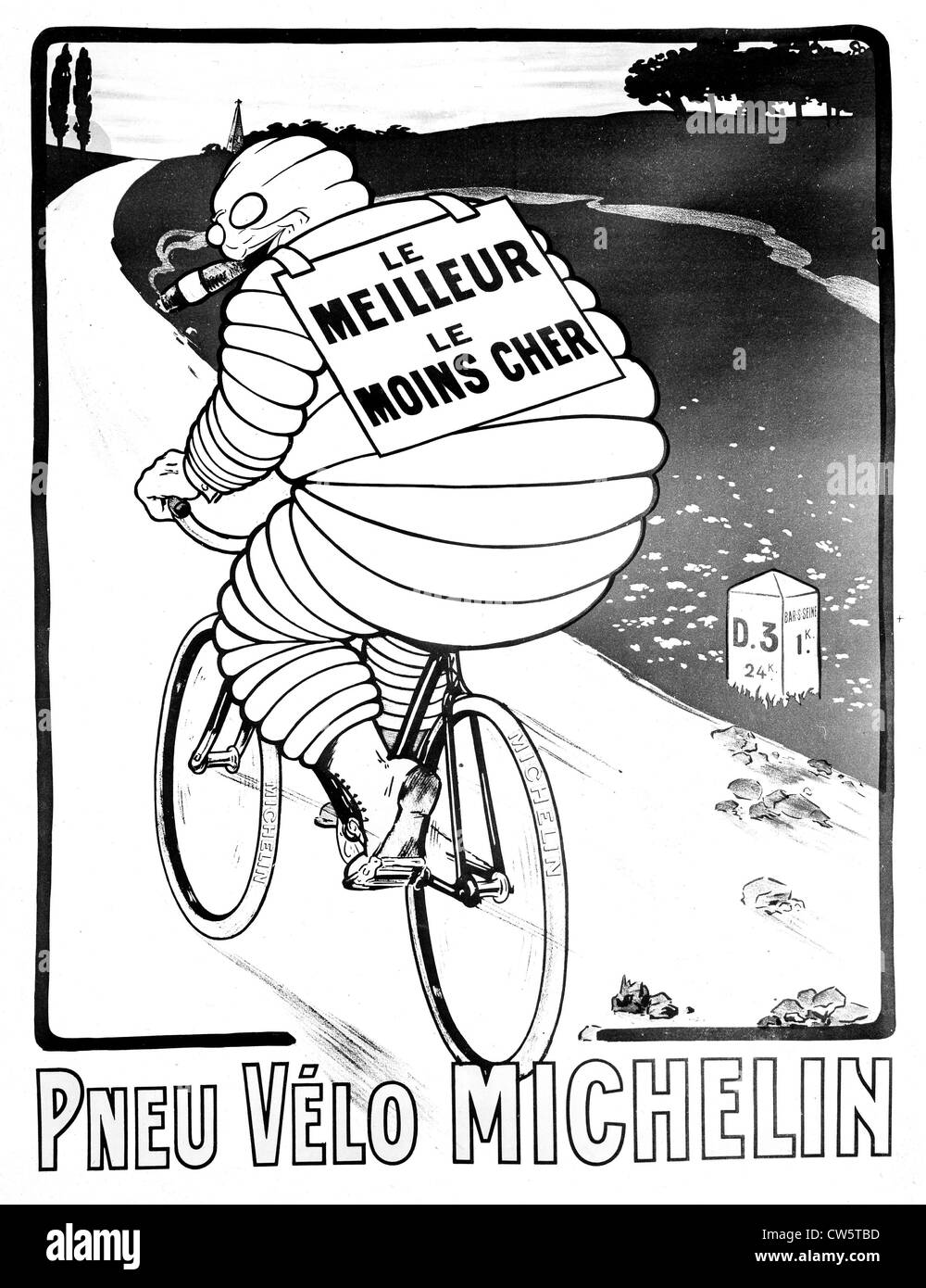 Publicité pour les pneus vélo michelin Banque D'Images