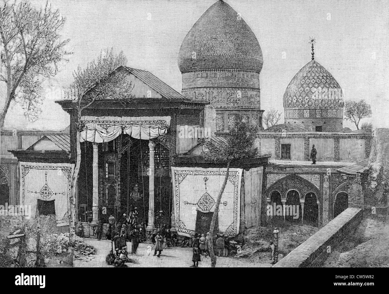 La Perse, 1896 La mosquée où le shah de Perse a été assassiné Banque D'Images