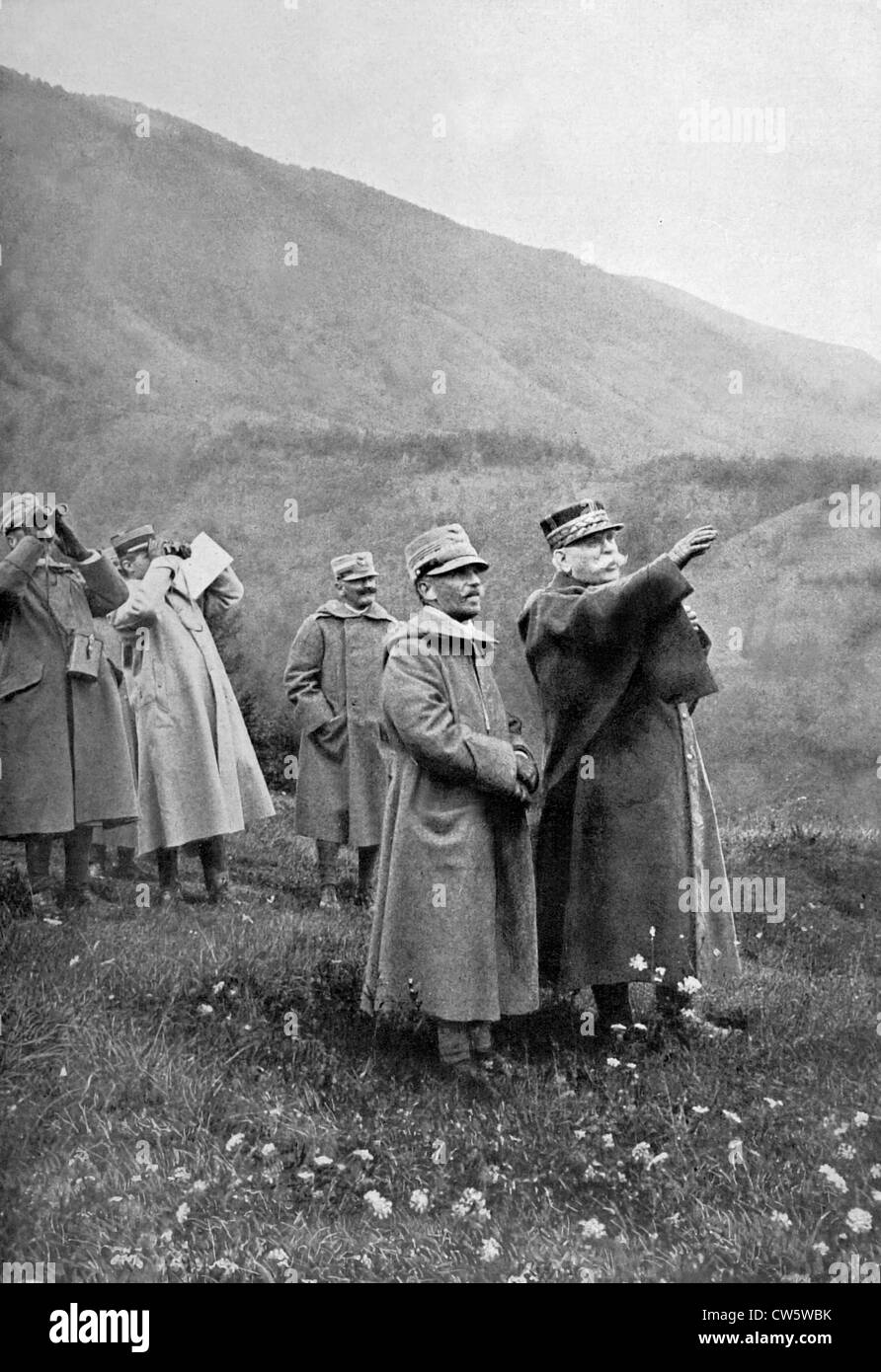 Le roi Victor-Emmanuel III sur le front italien Banque D'Images