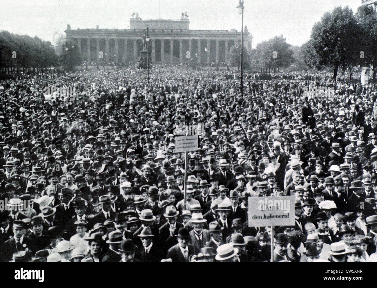 À Berlin, la démonstration de la haute Silésie allemande (29 mai 1921) Banque D'Images