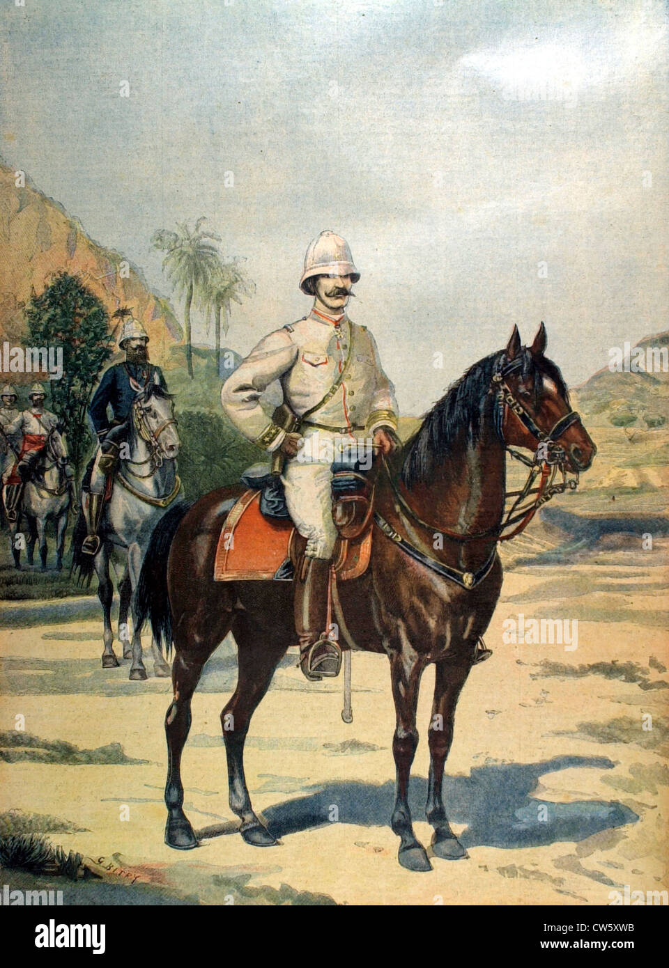 Général Galliéni à Madagascar, 1899 Banque D'Images