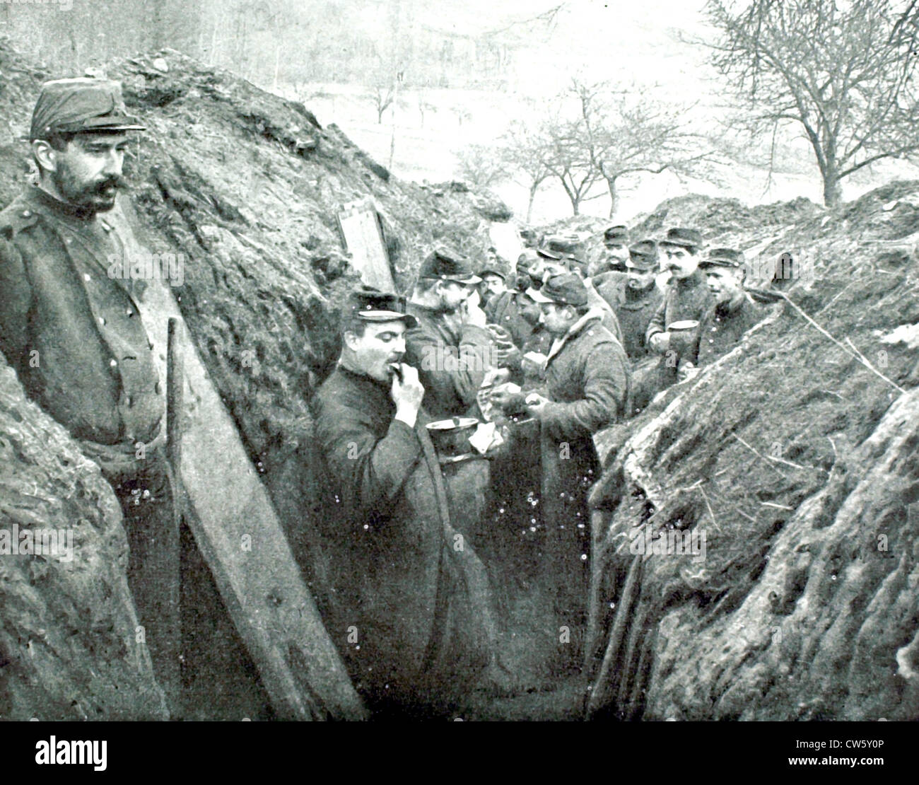 La Première Guerre mondiale. L'approvisionnement des soldats sur la ligne de feu Banque D'Images