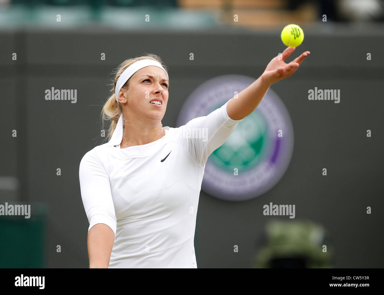Sabine Lisicki (GER) en action à Wimbledon Banque D'Images Sabine Lisicki (GER) en action à Wimbledon Banque D'Images