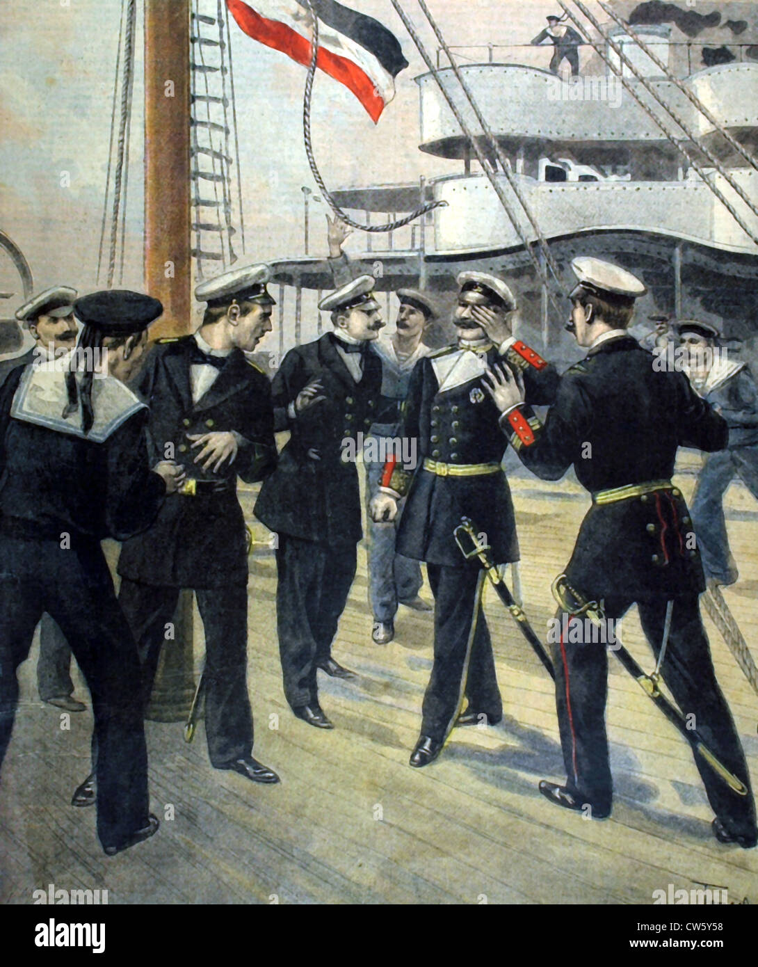 Guillaume II blessé à bord de son yacht (1897) Banque D'Images