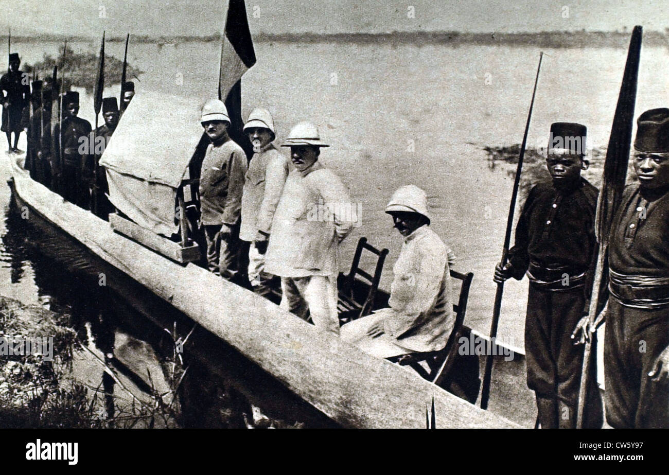 La Première Guerre mondiale en Afrique de l'Est, l'invasion de la dernière colonie allemande par l'Armée belge Banque D'Images
