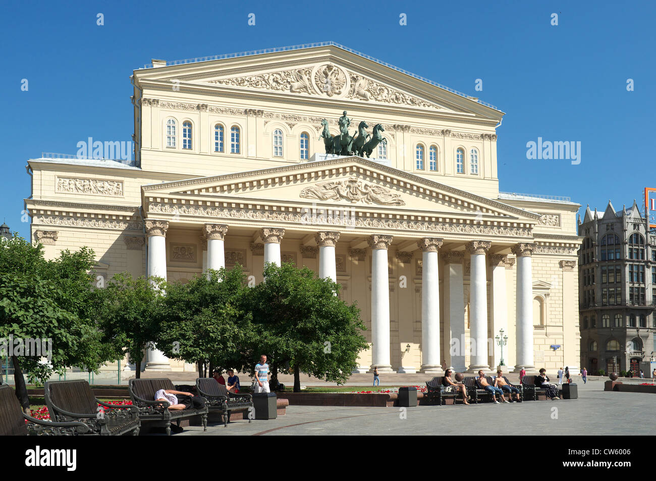 La construction du théâtre Bolchoï. Moscou, Russie Banque D'Images
