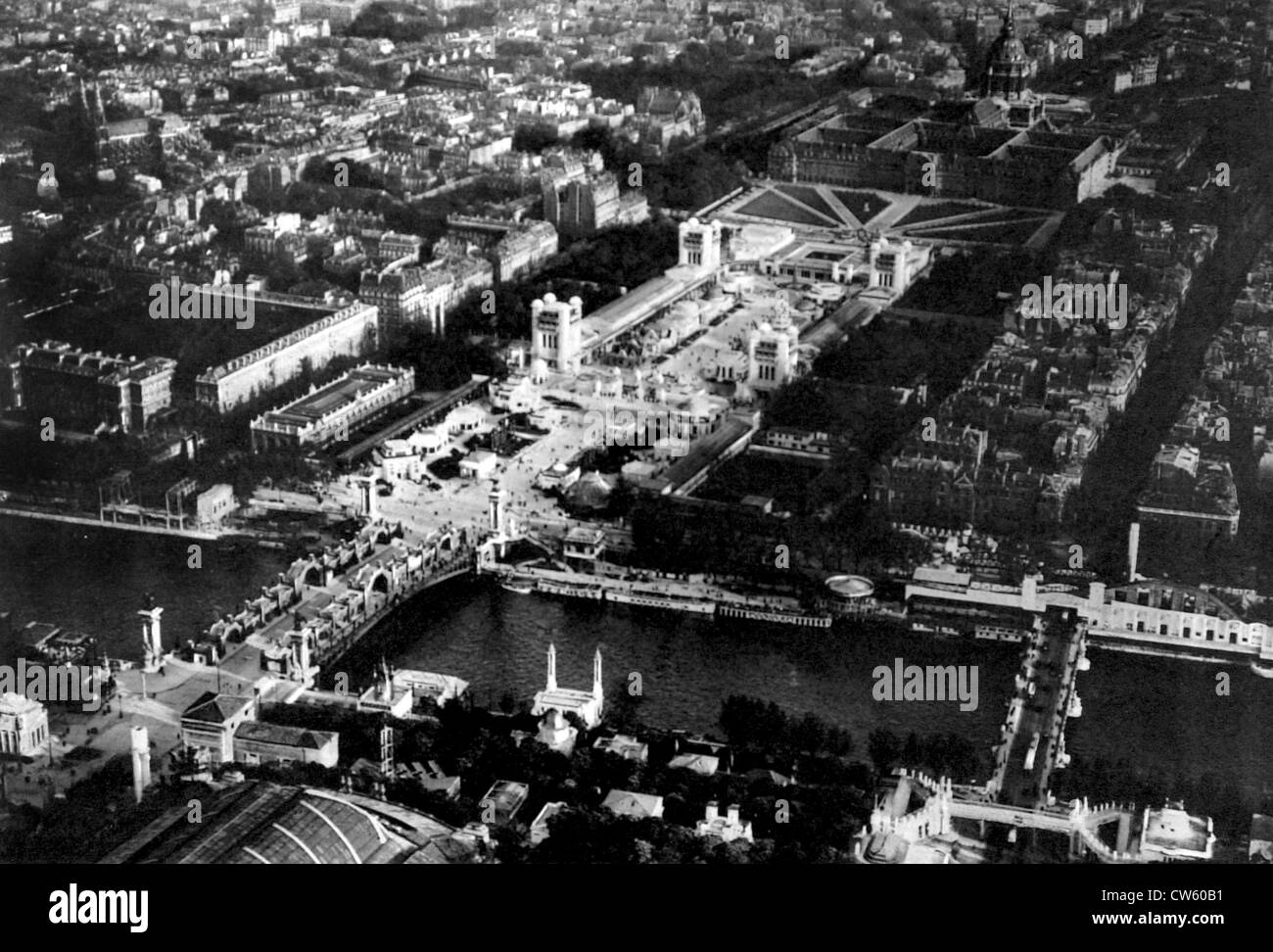 Paris. Vue aérienne de l'Exposition des Arts Décoratifs (1925) Banque D'Images