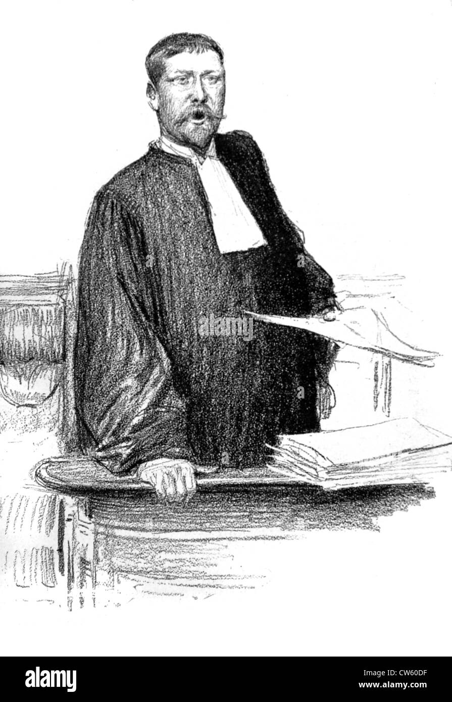 Paris, le procès d'Emile Zola (1898) Banque D'Images