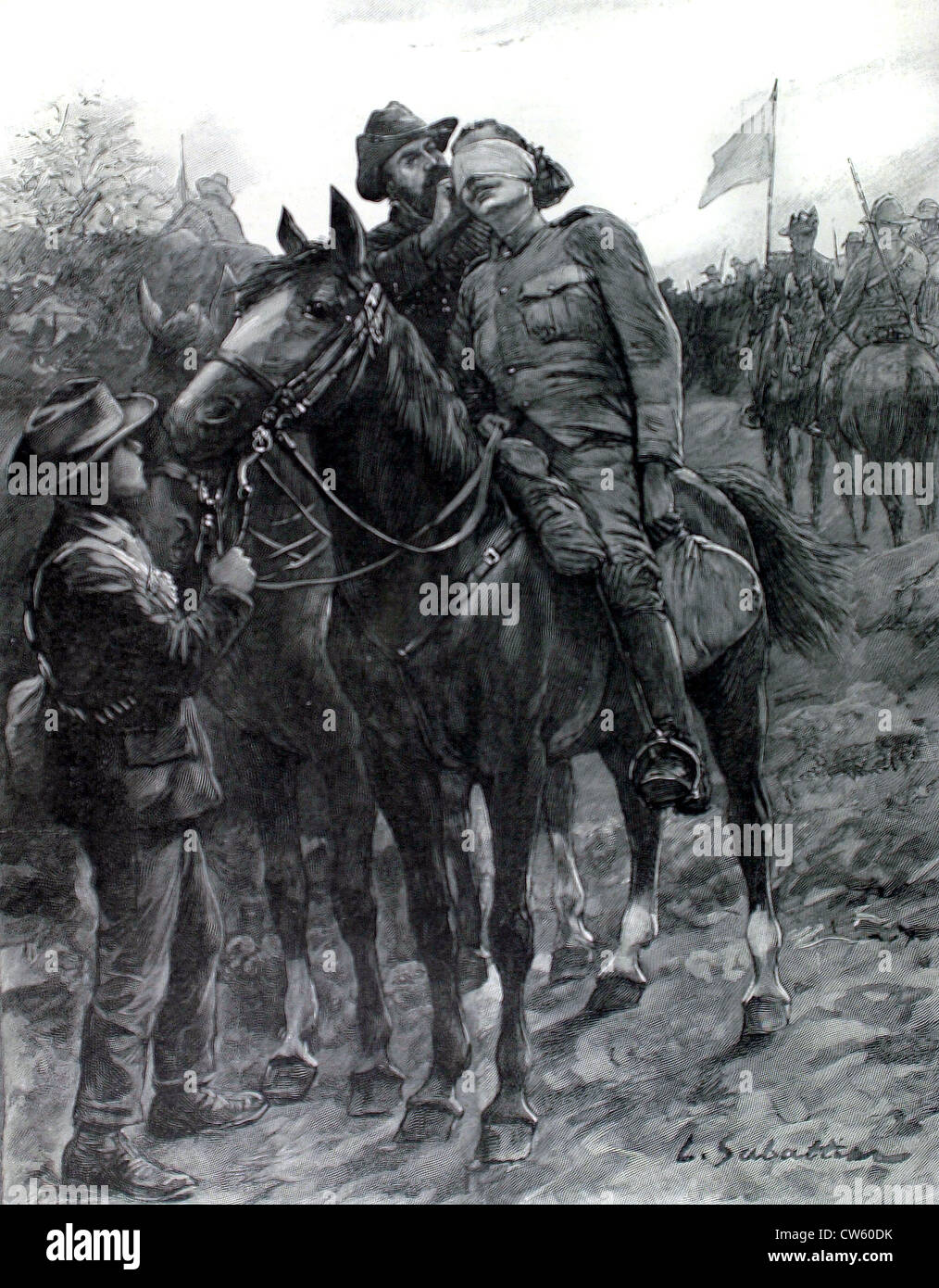 La guerre du Transvaal. Un membre du parlement anglais dans le camp des Boers (1900) Banque D'Images