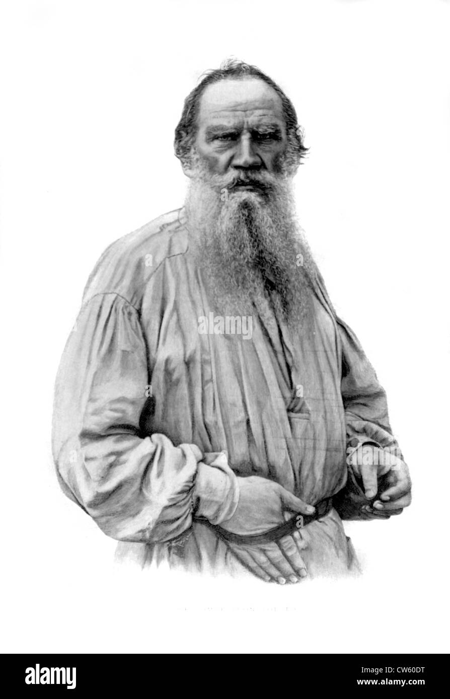 Portrait de Léon Tolstoï Banque D'Images