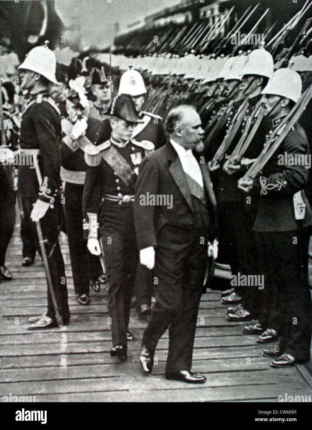 Le président français Poincaré lors d'une visite à l'Angleterre (1913) Banque D'Images