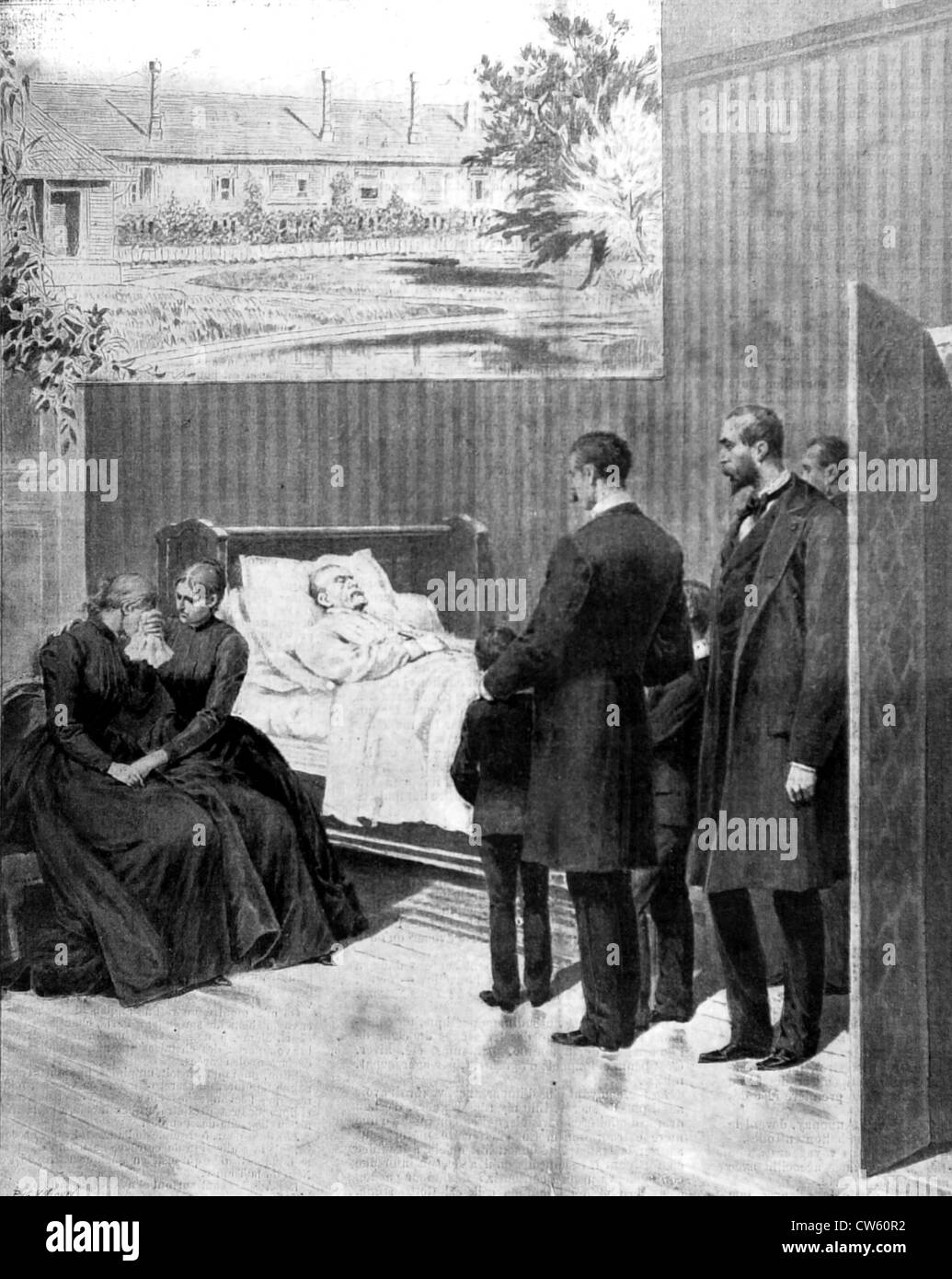 À Garches, pasteur sur son lit de mort (1895) Banque D'Images