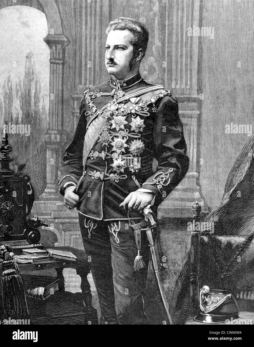 Le Prince Ferdinand de Saxe-cobourg accède au trône de Bulgarie Banque D'Images