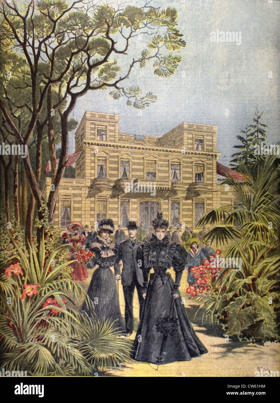 L'impératrice douairière de Russie en visite en Provence (1896) Banque D'Images