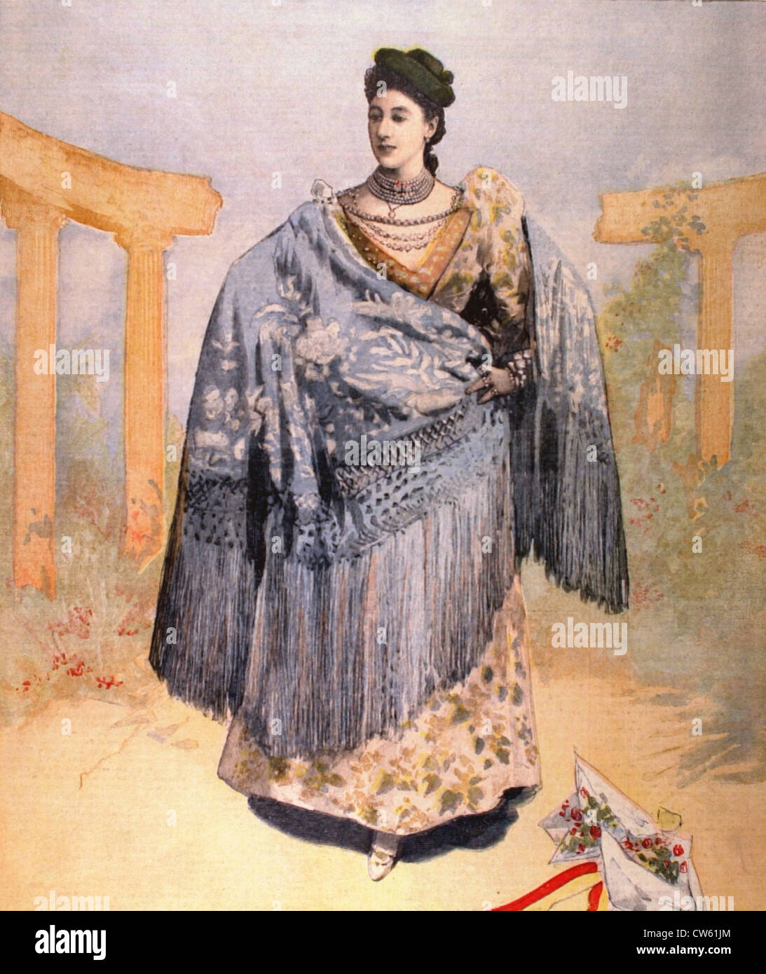 La belle Otéro au, aux Folies-Bergère, 3-12-1894 Banque D'Images