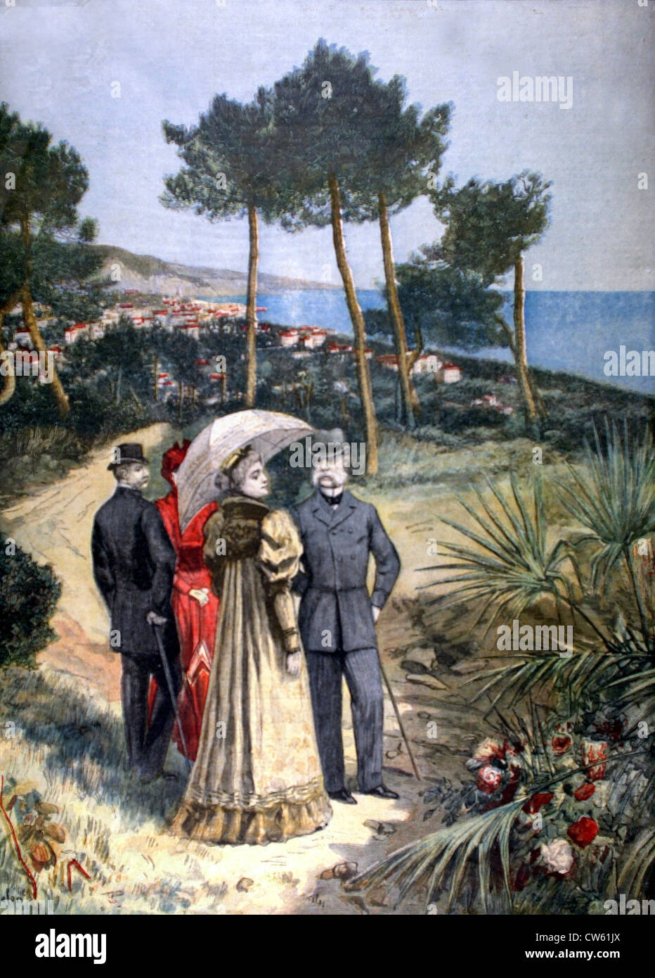 Empereur d'Autriche, François-Joseph, et l'impératrice Elisabeth d'un voyage en Provence,, 3-19-1894 Banque D'Images
