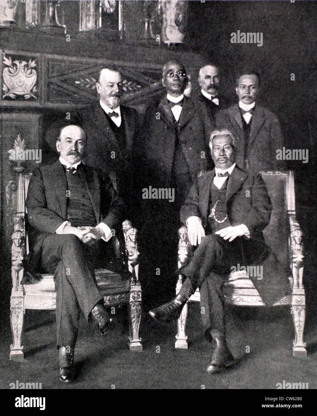 Paris Visite de M. Sisowath, Roi du Cambodge, et sa suite, 1906 Banque D'Images