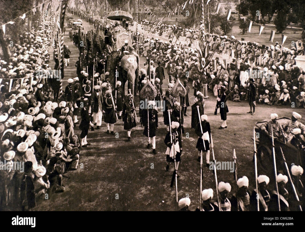 Rajah de Mandi's bridal procession à Kapurthala, le 5 février 1923. Banque D'Images