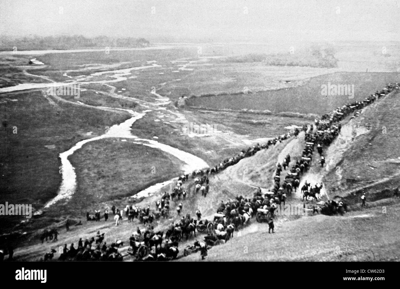 Guerre des Balkans. Retrait de l'armée turque en Macédoine, 1912 Banque D'Images