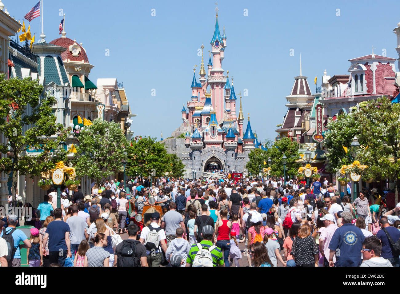 Euro Disneyland resort - Château de La Belle au Bois Dormant Banque D'Images