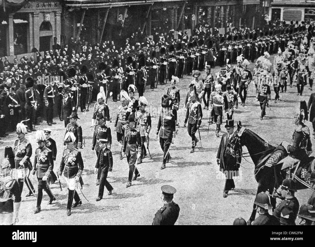 Funérailles d'Édouard VII à Londres, à Londres, le 20 juin 1910. Banque D'Images