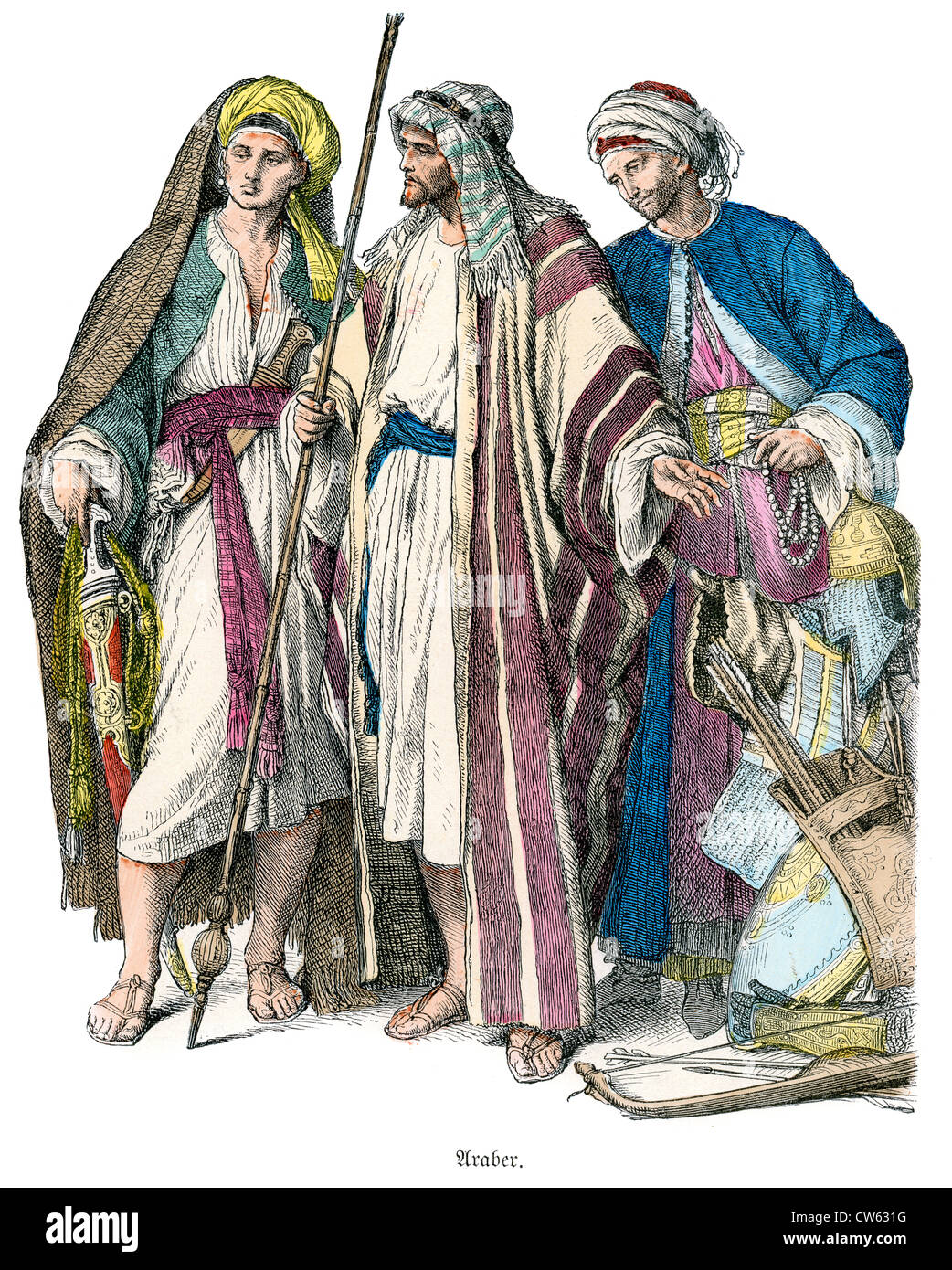 Les hommes arabes à partir de la 4e à la 6e siècle Banque D'Images