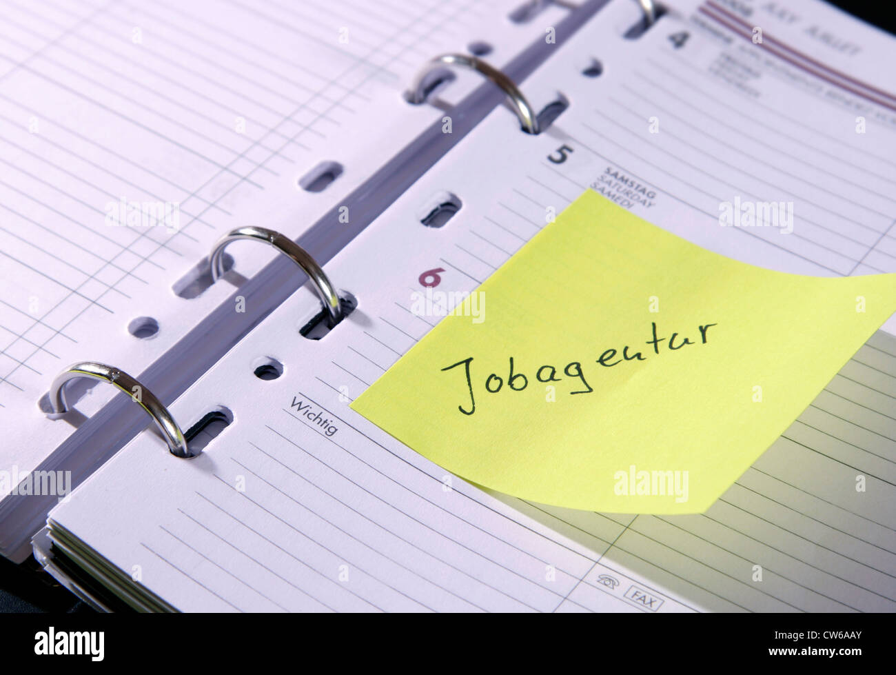 Jobagentur label Banque D'Images