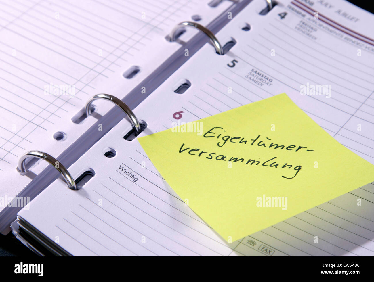 Eigentuemerversammlung label Banque D'Images