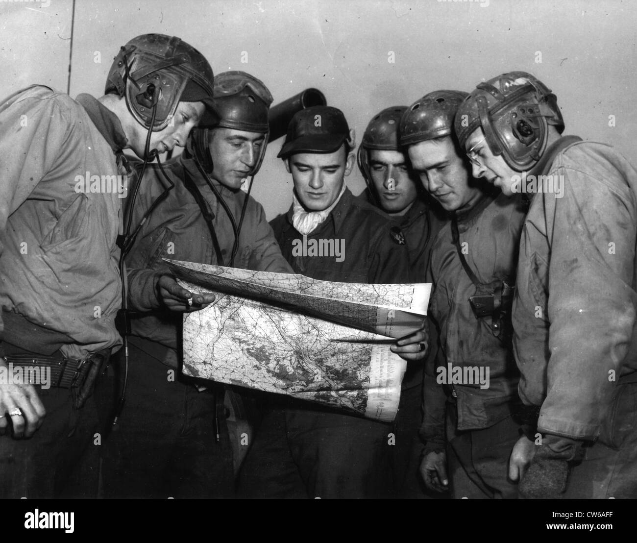 Plans de coordination-tank tactics près de la ligne Siegfried (31 octobre 1944) Banque D'Images