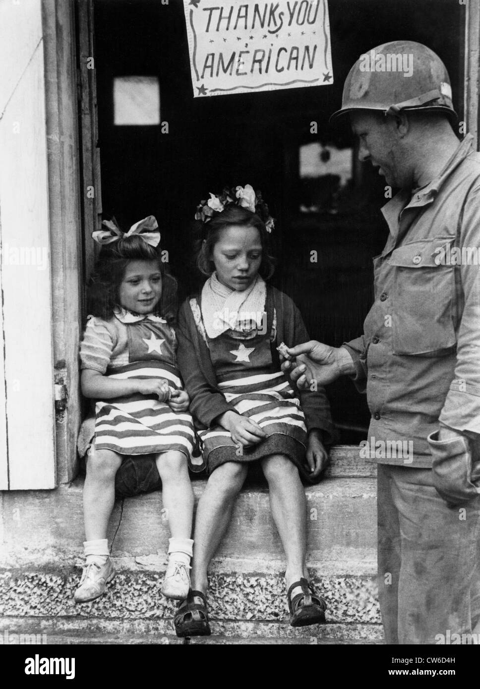 Quatrième de juillet en Normandie, 1944 Banque D'Images