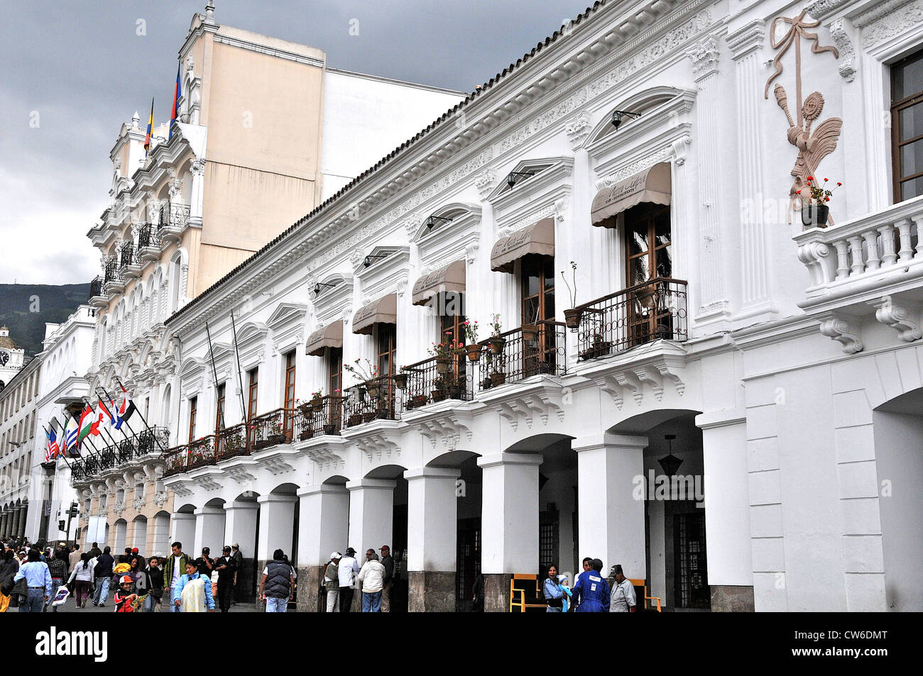 Plaza Grande hôtel Quito Equateur Amérique du Sud Banque D'Images