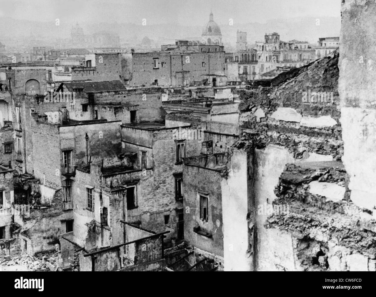 Scène dans Naples, le 6 octobre 1943. Banque D'Images