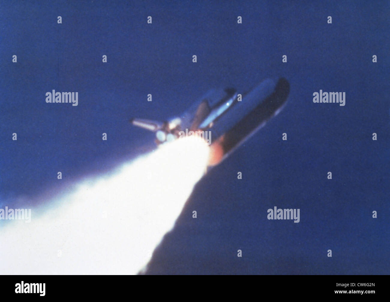 Explosion de la navette Challenger (28 janvier 1986) Banque D'Images