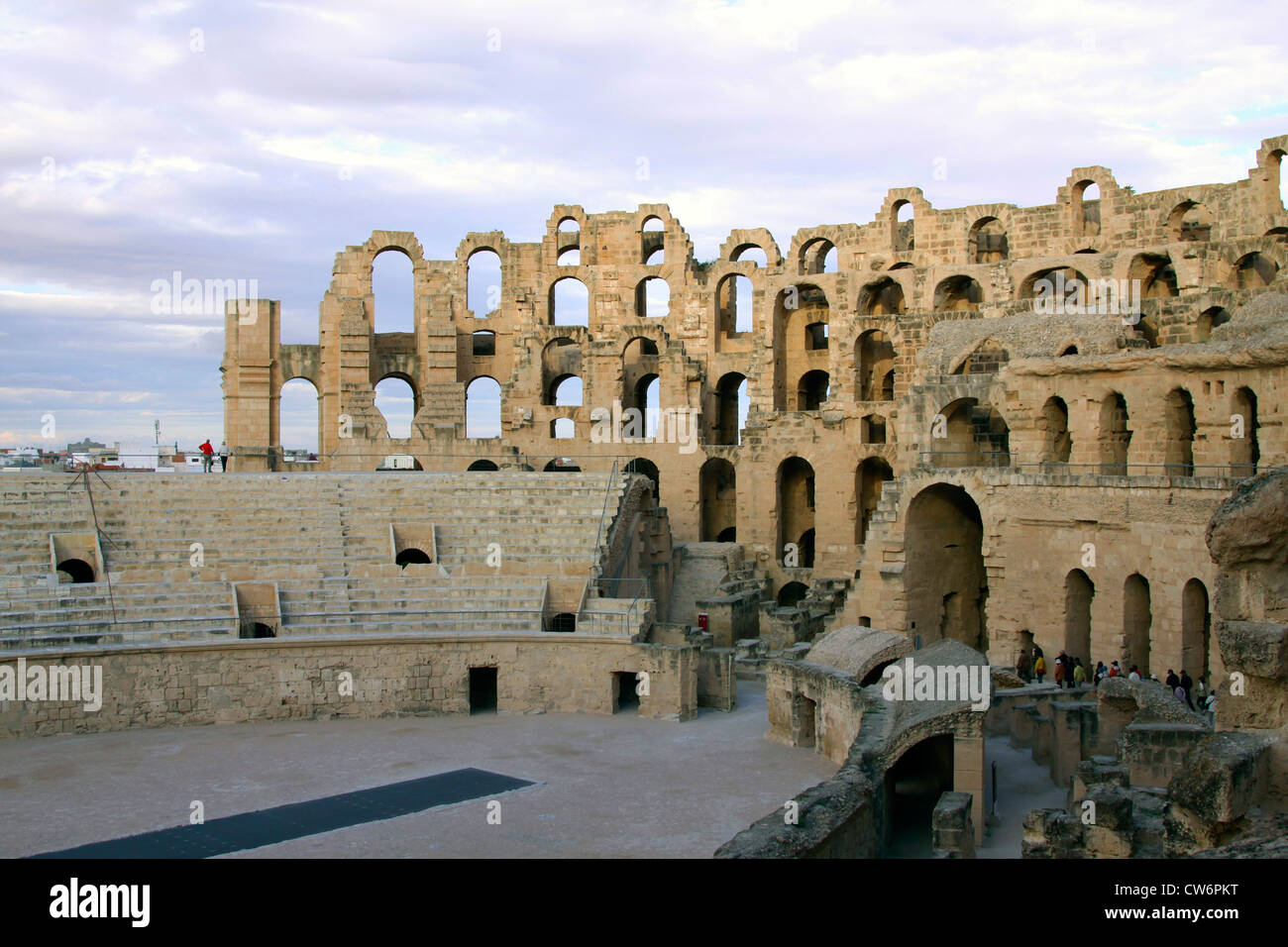 Historical amphithéâtre d'El Jem, Tunisie, El Jem Banque D'Images