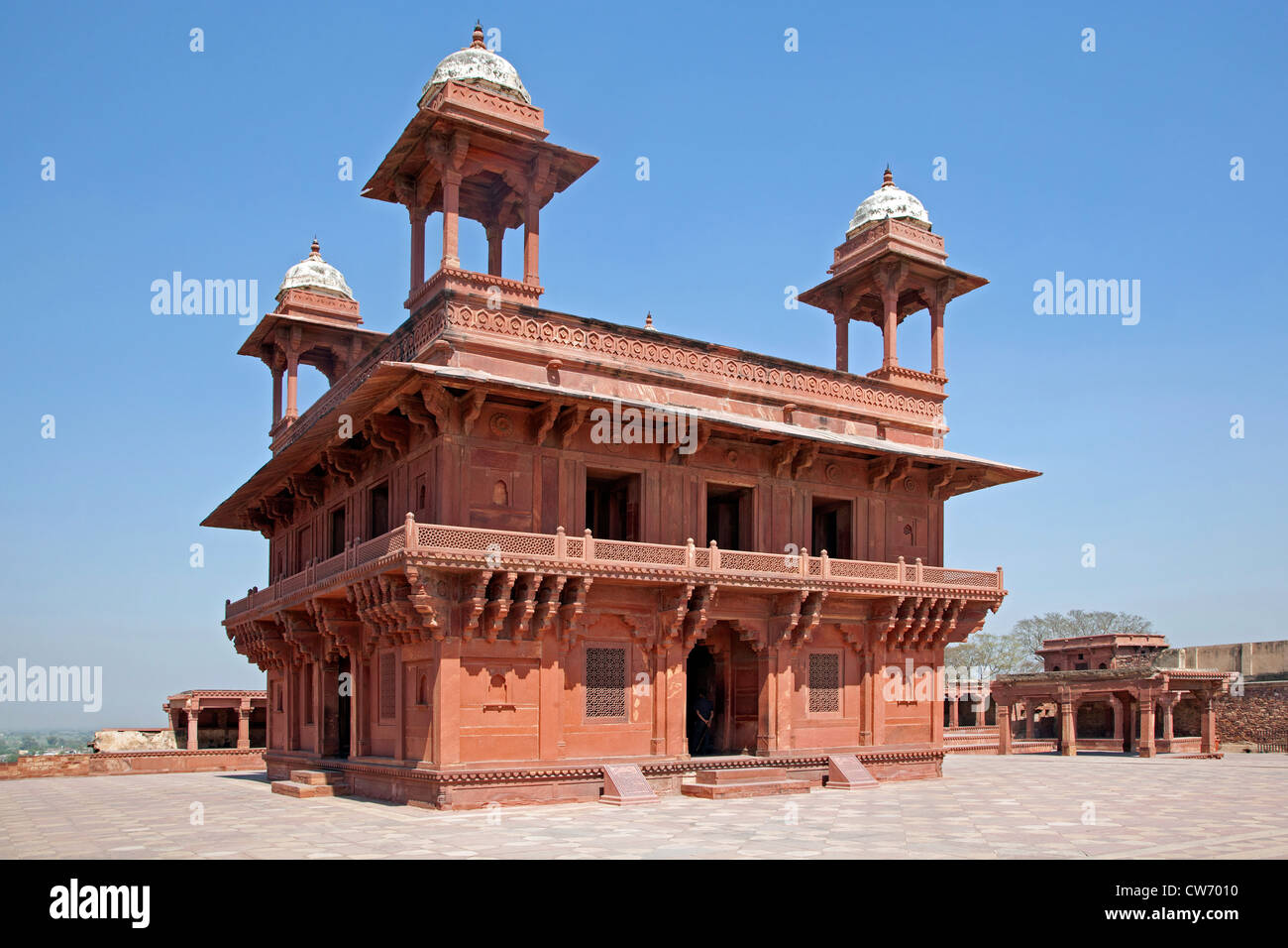 L'Ibadat Khanna / Diwan-i-Khas, salle de l'audience privée à Fatehpur Sikri dans l'Uttar Pradesh, Inde Banque D'Images