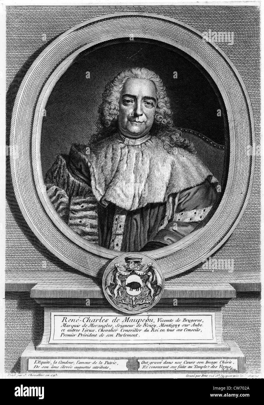 Maupeou (René Charles - 1774-1792). Banque D'Images