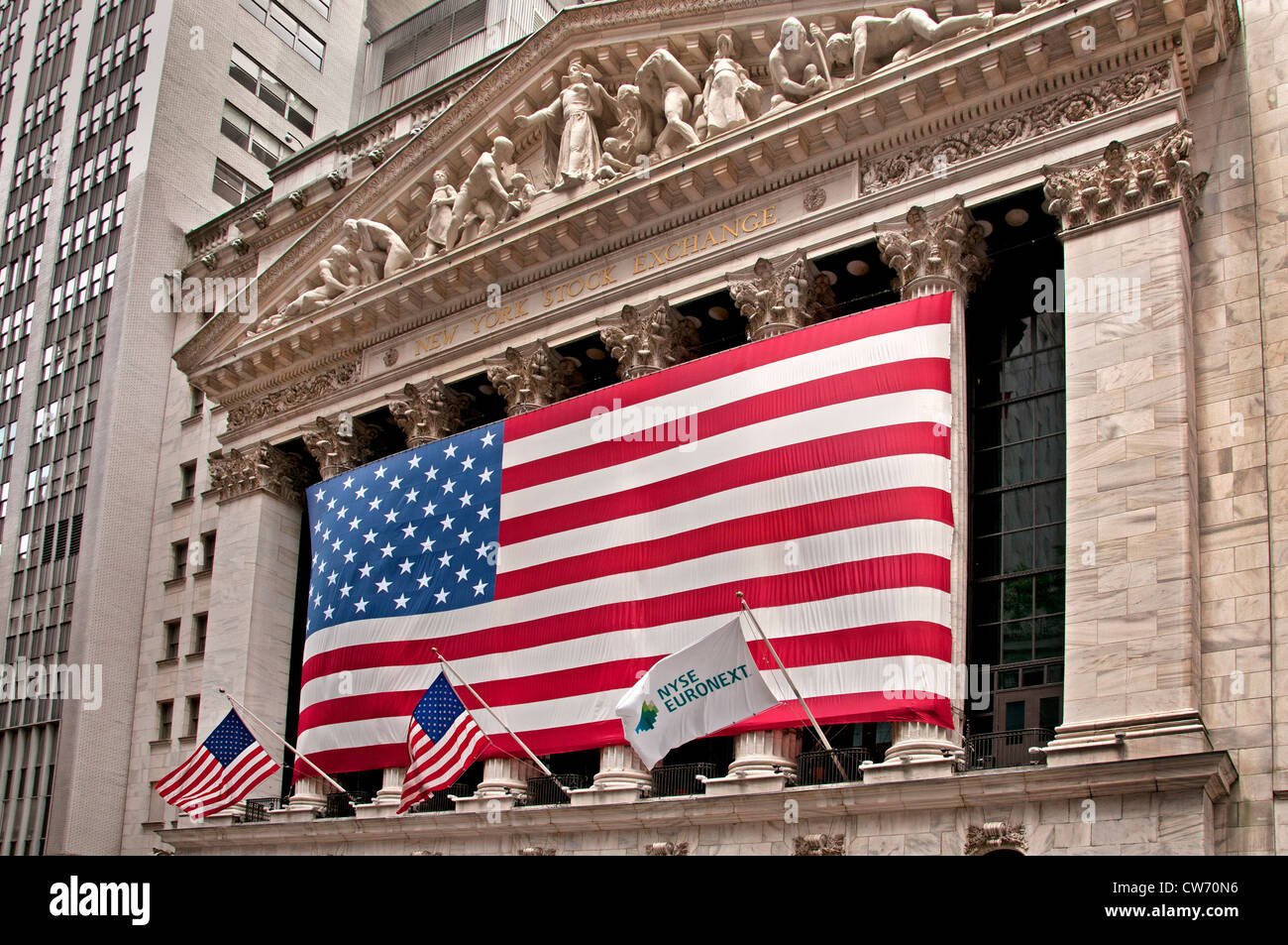 La Bourse de New York Manhattan New York City Wall Street Banque D'Images