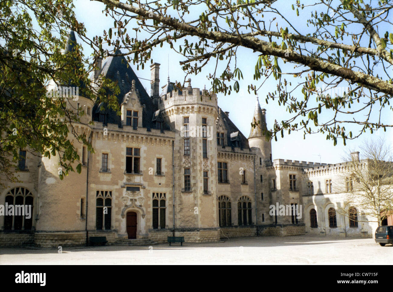 Château de Michel de Montaigne : Vue intérieure Banque D'Images