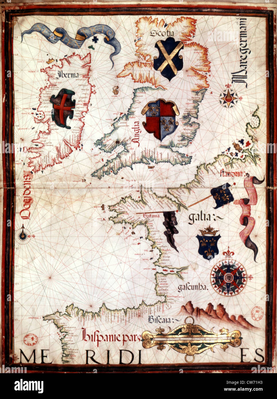 16th century map europe Banque de photographies et d’images à haute ...