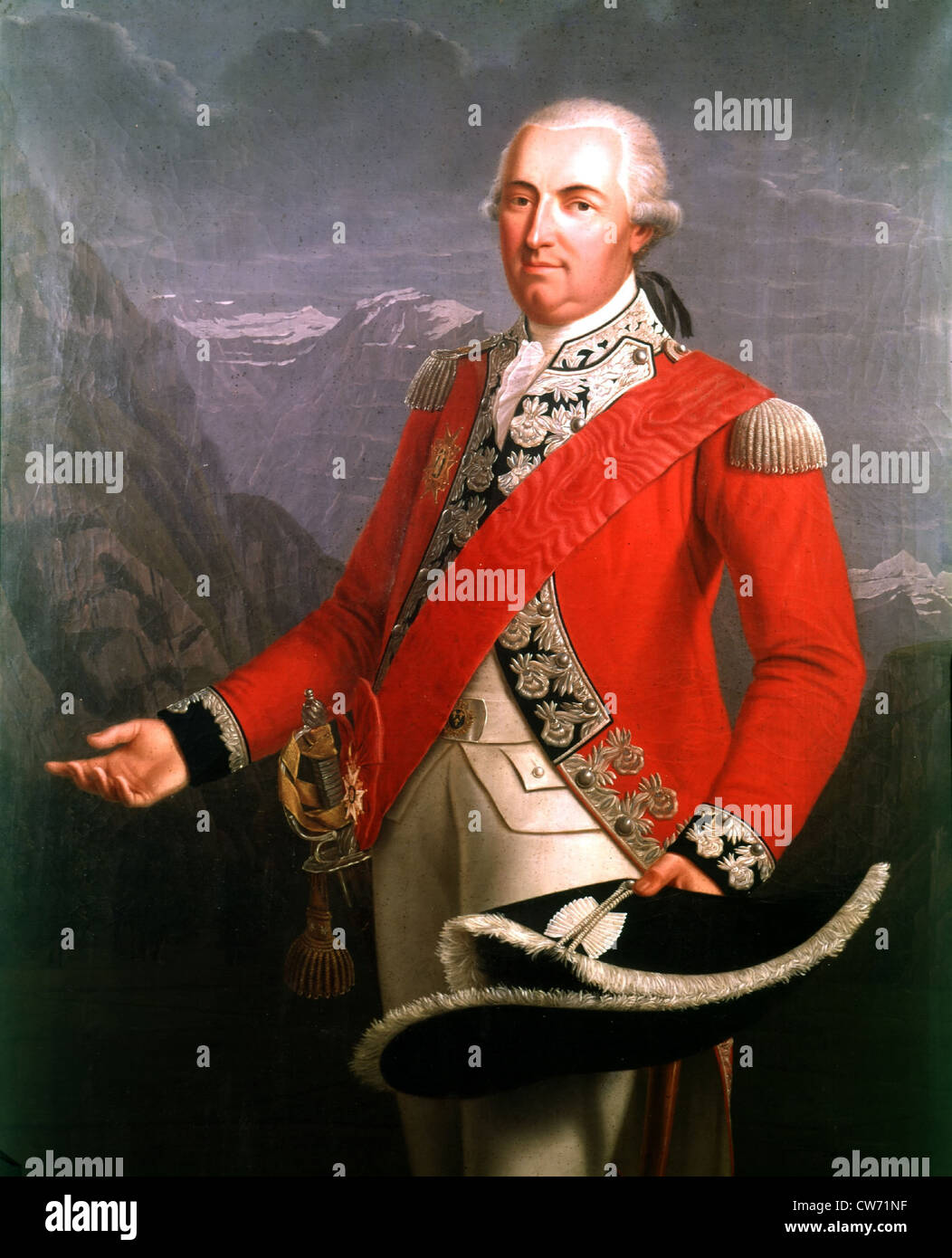 Portrait de l'un des principaux d'un régiment suisse Banque D'Images