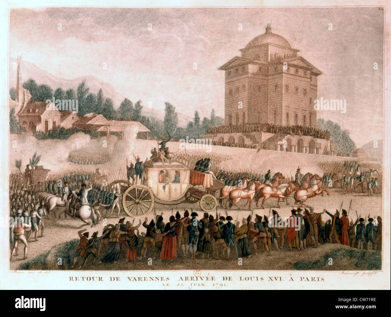Le retour de Varennes (Juin 23, 1791) Banque D'Images
