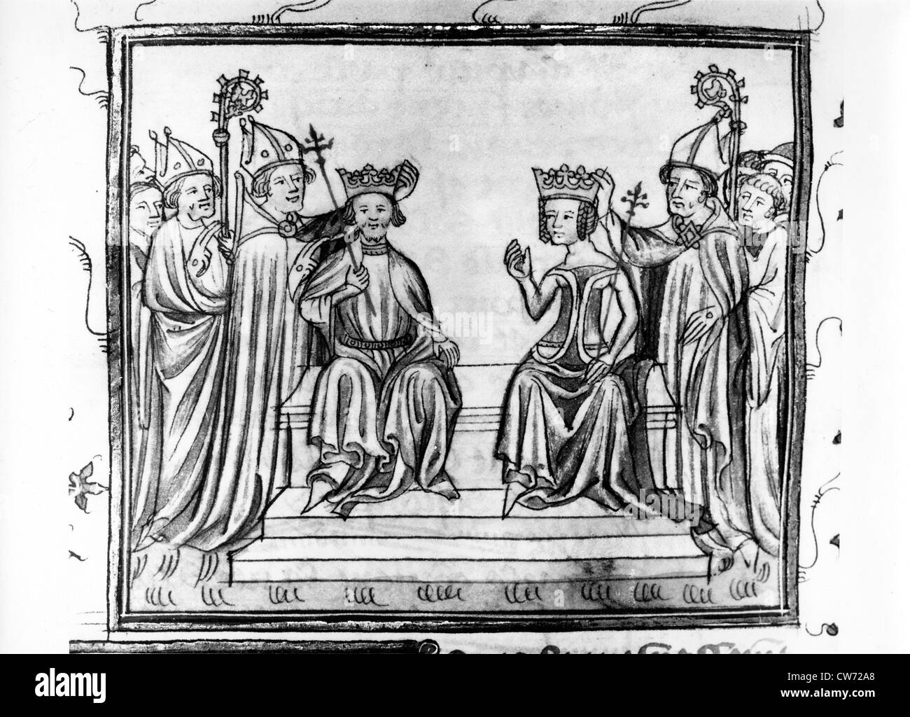 Couronnement de Jean le Bon (1319-1364) Banque D'Images