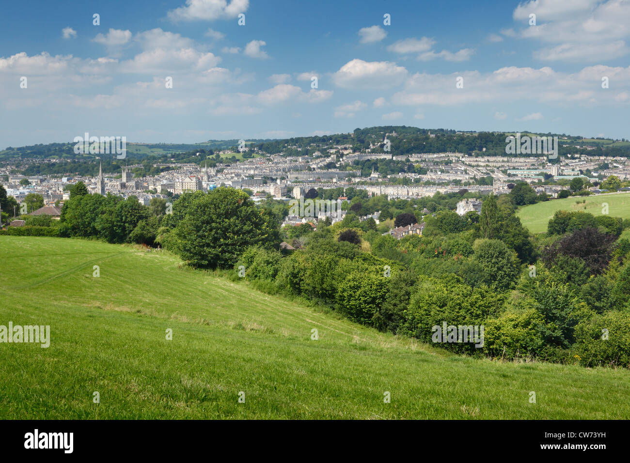 Ville de Bath Widcombe Hill. Le Somerset. L'Angleterre. UK. Banque D'Images