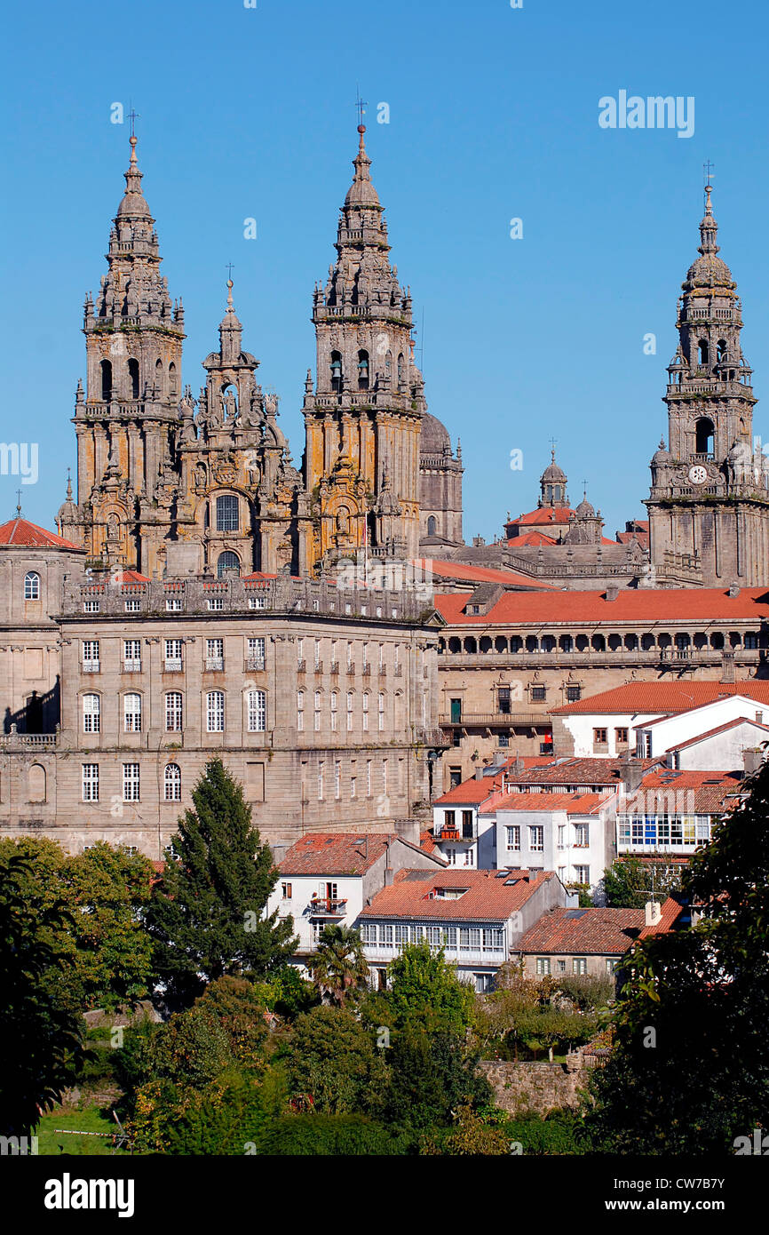 Cathédrale de Santiago de Campostella, Espagne Banque D'Images